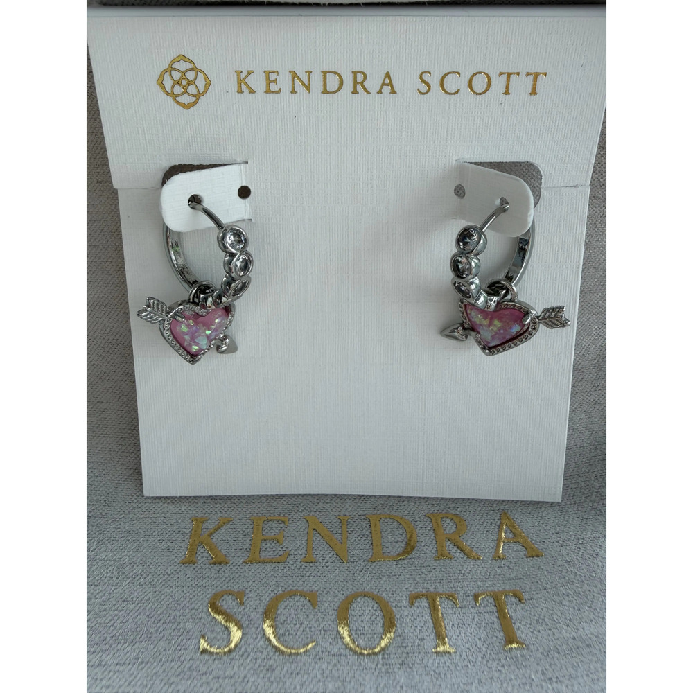 Kendra Scott Pink Heart Earrings